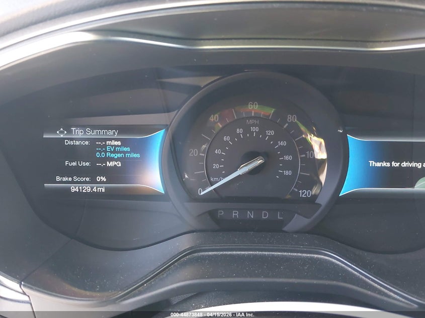 2020 Ford Fusion Hybrid Se VIN: 3FA6P0LU4LR113030 Lot: 44873848