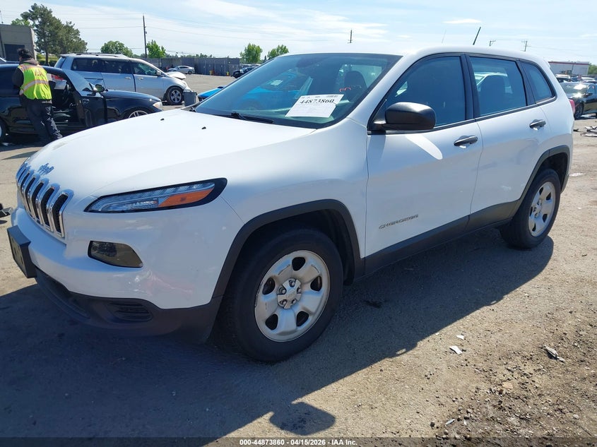 2017 Jeep Cherokee 3.2 Sport white Lot 111044873860 Vin 1C4PJMAS0HD229883