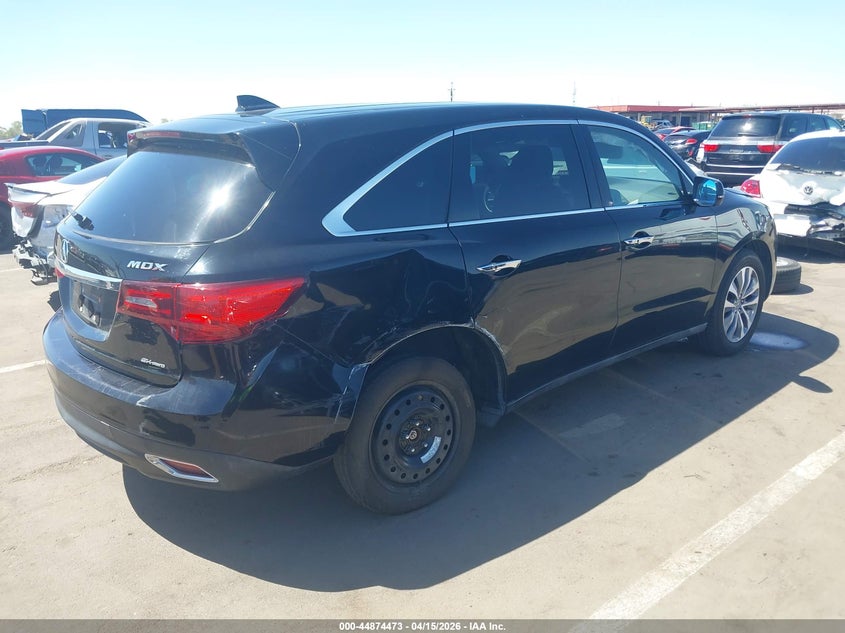 2016 Acura Mdx Technology Entertainment Packages/Technology, Entertainment Acurawatch Plus Packages VIN: 5FRYD4H60GB001246 Lot: 44874473