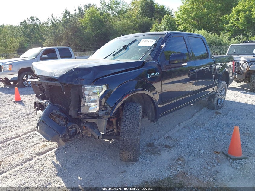 2018 Ford F-150 5.0 Lariat Black Lot 111044874575 Vin 1FTEW1E50JFD70717