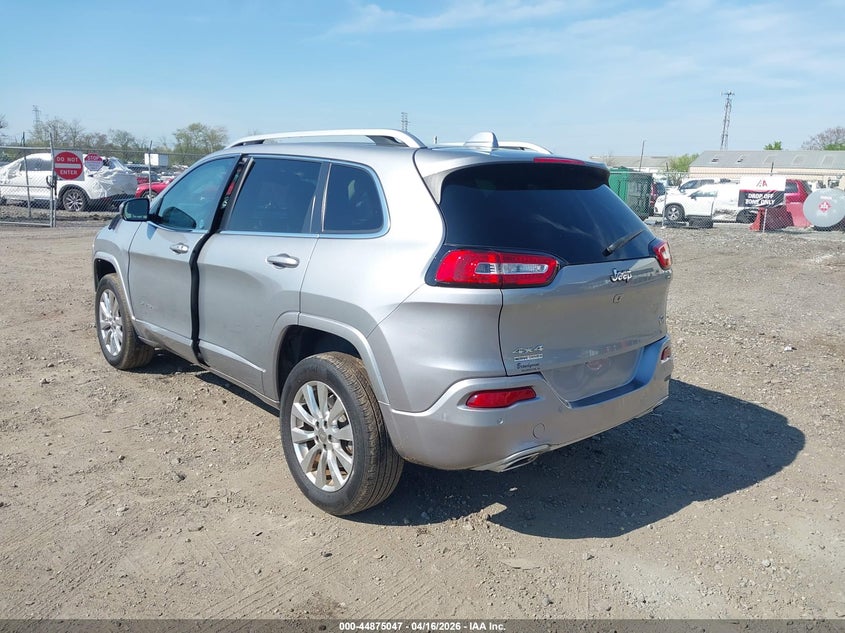 2017 Jeep Cherokee 3.2 Overland 4X4 silver Lot 111044875047 Vin 1C4PJMJS2HW503637