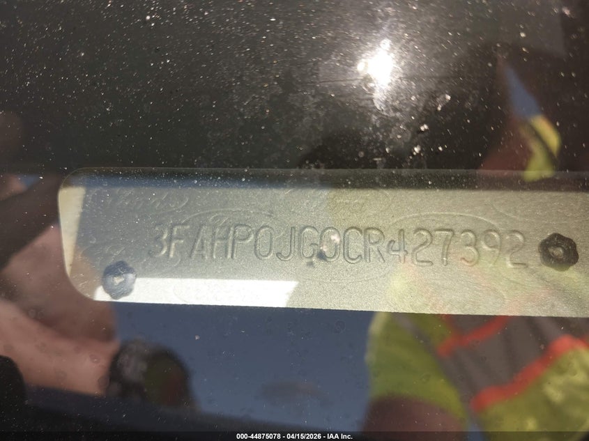 2012 Ford Fusion Sel VIN: 3FAHP0JG0CR427392 Lot: 44875078