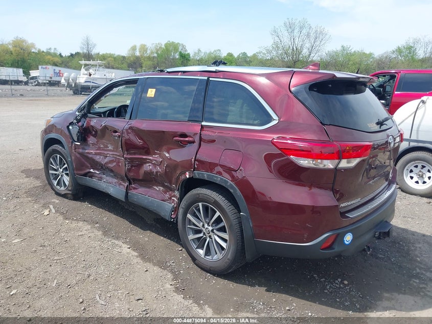 2019 Toyota Highlander Xle VIN: 5TDJZRFH6KS725923 Lot: 44875094