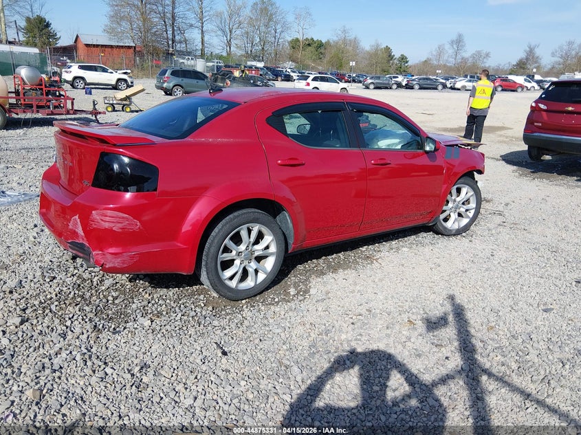 2012 Dodge Avenger 2.4 R/T red Lot 111044875331 Vin 1C3CDZBGXCN112509