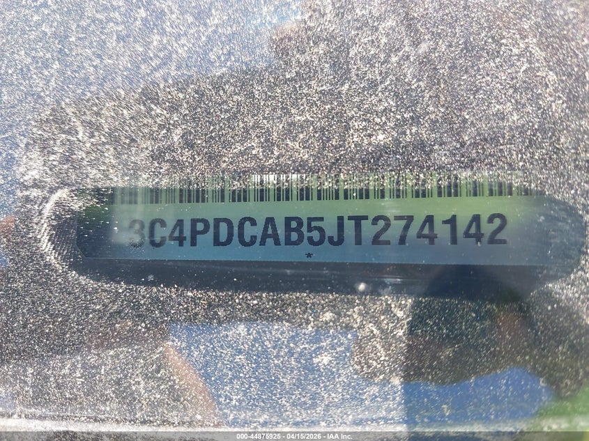2018 Dodge Journey Se VIN: 3C4PDCAB5JT274142 Lot: 44875925