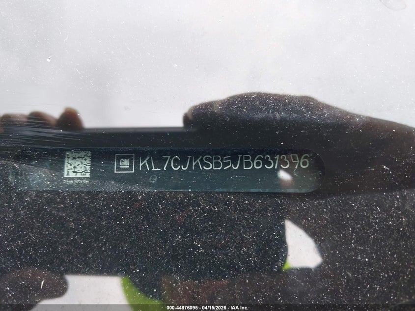 2018 Chevrolet Trax Ls VIN: KL7CJKSB5JB631396 Lot: 44876095