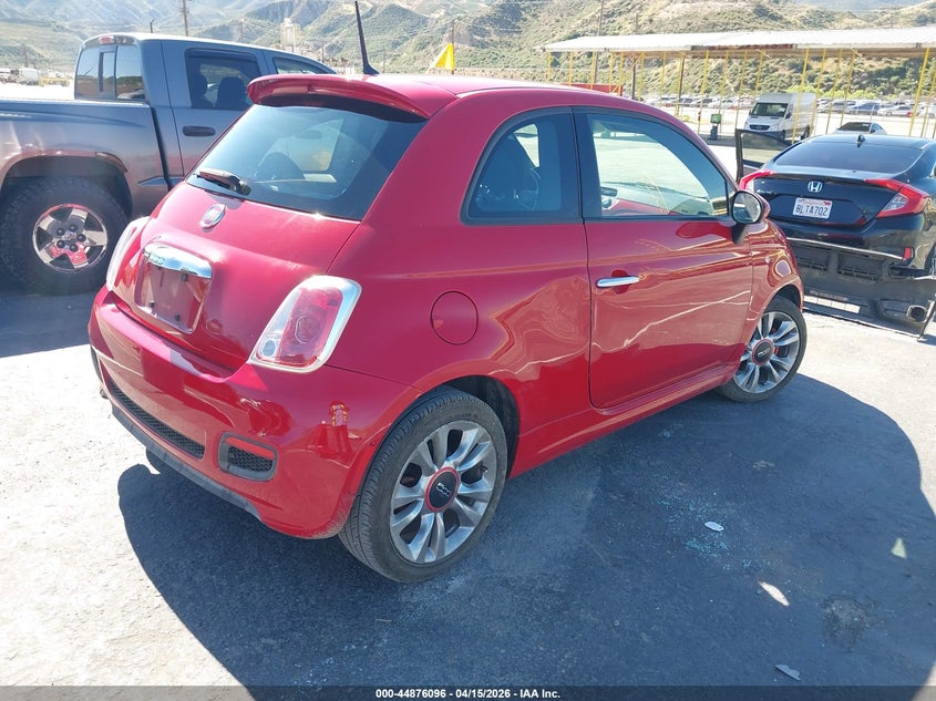 Vin: 3c3cffbr2ft625316, lot: 45373427, fiat 500 sport 20154