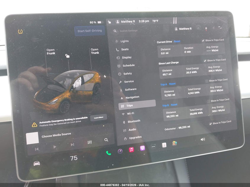 2023 Tesla Model Y Awd/Long Range Dual Motor All-Wheel Drive VIN: 7SAYGAEE9PF964944 Lot: 44876382