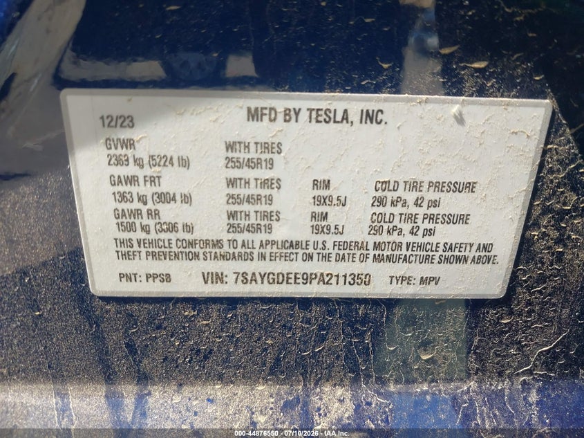 2023 TESLA MODEL Y SPORT UTILITY VEHICLE ELECTRIC