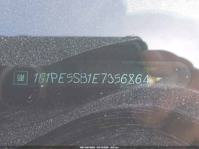 2014 Chevrolet Cruze 2Lt Auto VIN: 1G1PE5SB1E7356864 Lot: 44876606