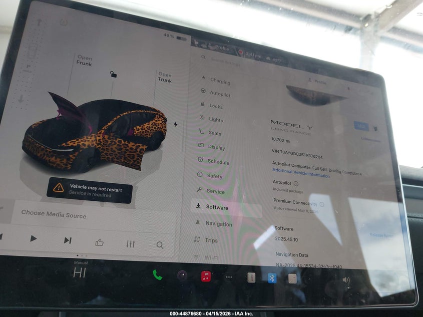 2026 Tesla Model Y Premium Rear-Wheel Drive/Standard Rear-Wheel Drive VIN: 7SAYGDED5TF376204 Lot: 44876680