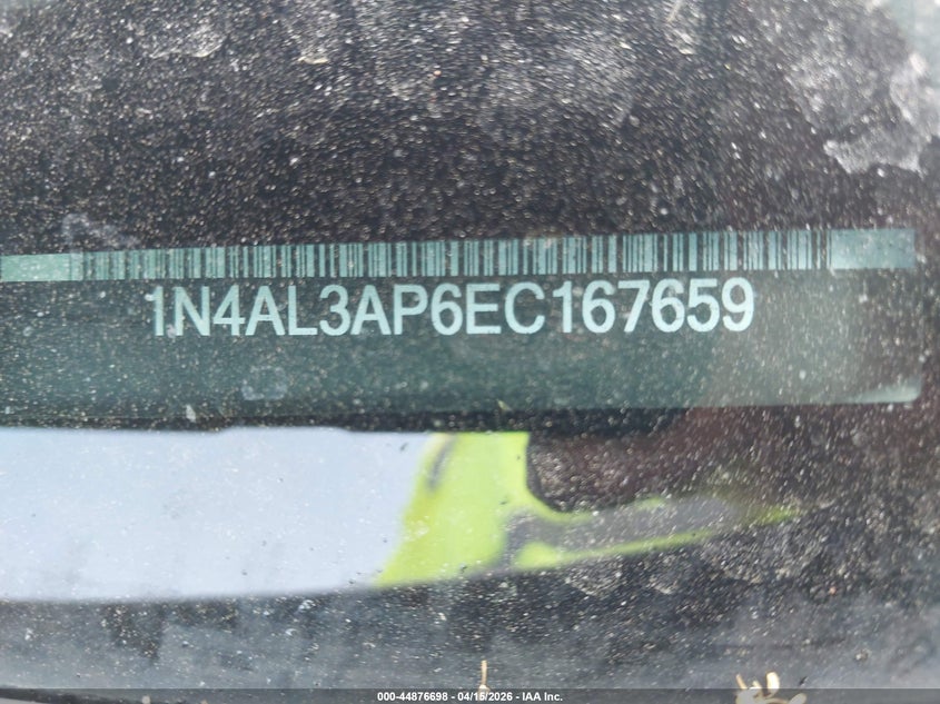2014 Nissan Altima 2.5 Sl VIN: 1N4AL3AP6EC167659 Lot: 44876698