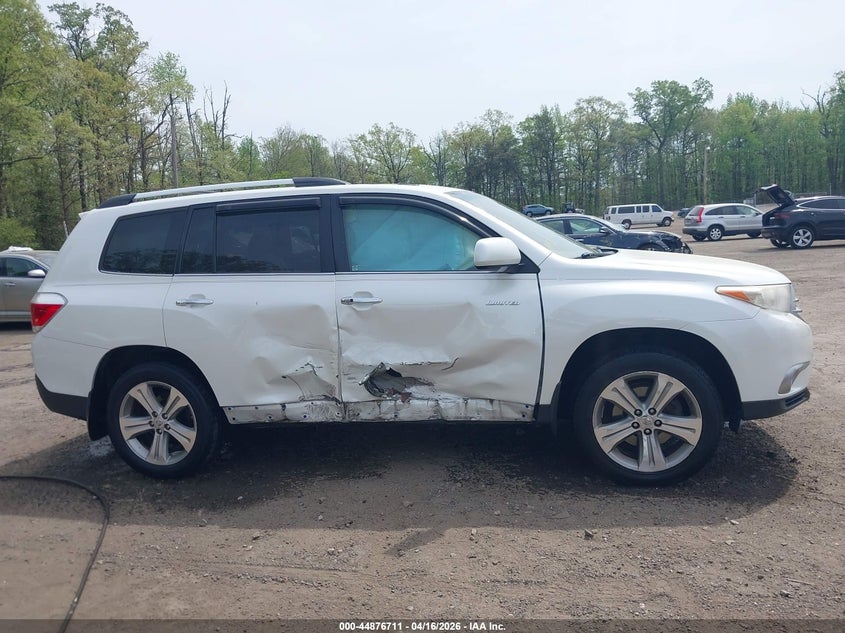 2012 Toyota Highlander 3.5 Limited V6 white Lot 111044876711 Vin 5TDDK3EH3CS127404