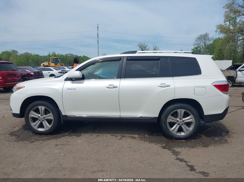 2012 Toyota Highlander 3.5 Limited V6 white Lot 111044876711 Vin 5TDDK3EH3CS127404