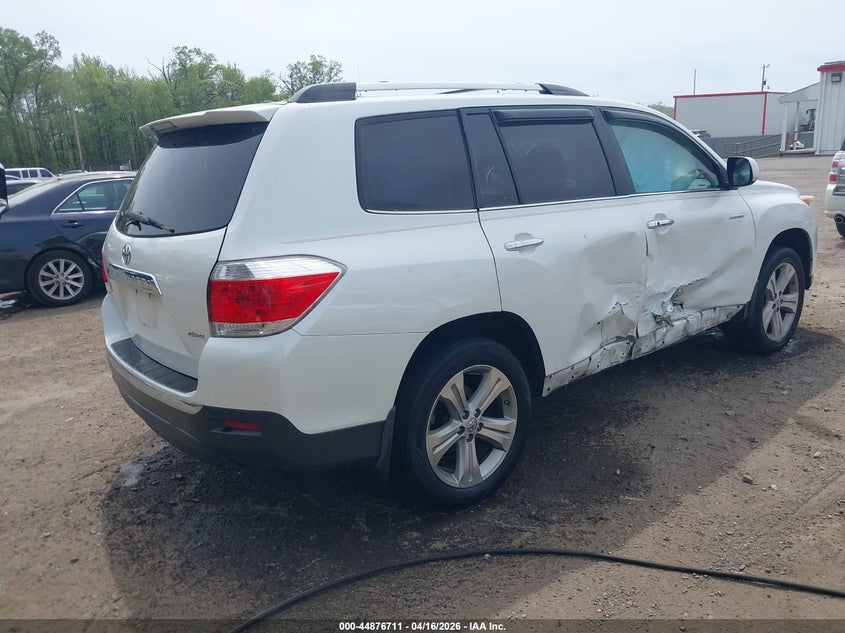 2012 Toyota Highlander 3.5 Limited V6 white Lot 111044876711 Vin 5TDDK3EH3CS127404