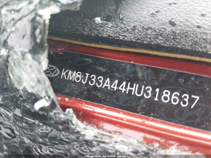 2017 Hyundai Tucson Se VIN: KM8J33A44HU318637 Lot: 44876826