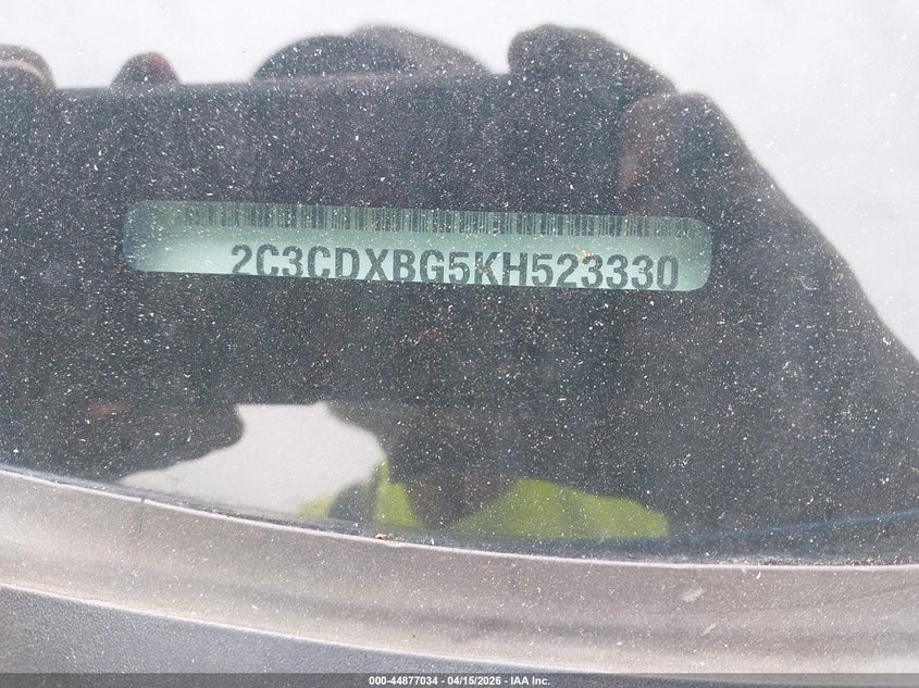 2019 Dodge Charger Sxt Rwd VIN: 2C3CDXBG5KH523330 Lot: 44877034