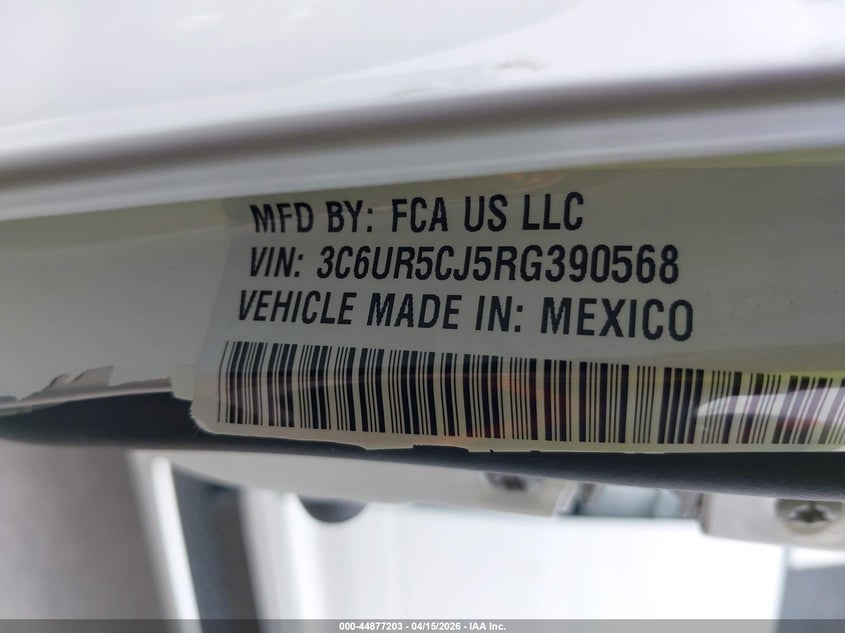 2024 Ram 2500 Tradesman 4X4 6'4 Box VIN: 3C6UR5CJ5RG390568 Lot: 44877203