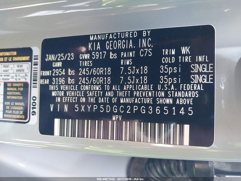 VIN 5XYP5DGC2PG365145 2023 KIA TELLURIDE SX PRESTIGE X-PRO
