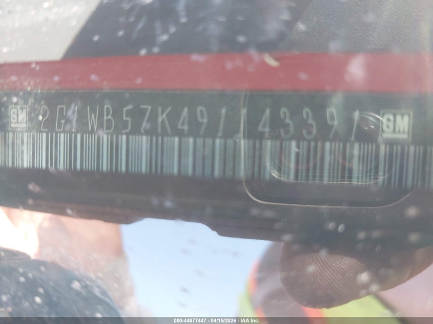 2009 Chevrolet Impala Ls VIN: 2G1WB57K491143391 Lot: 44877447