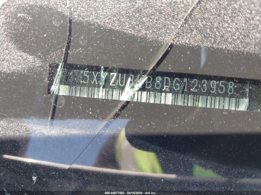 2013 Hyundai Santa Fe Sport VIN: 5XYZU3LB8DG123958 Lot: 44877563