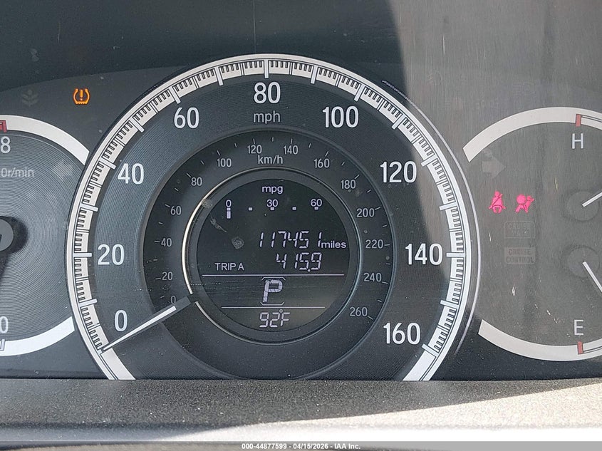 2017 Honda Accord Lx VIN: 1HGCR2F39HA233916 Lot: 44877599