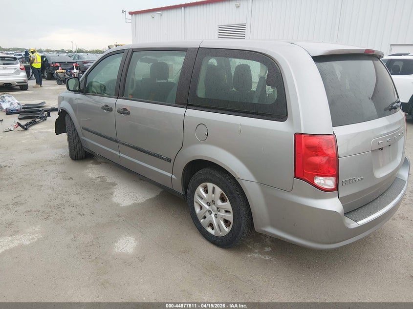 2C4RDGBG3GR226757 2016 Dodge Caravan 3.6 American Value Pkg Silver