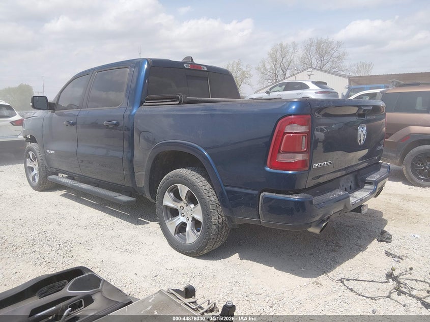 1C6SRFJT3KN887522 2019 Ram 1500 5.7 Ram Laramie 4X4 5'7 Box blue