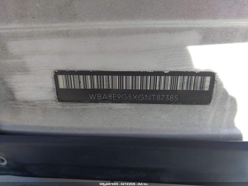 2016 BMW 328I VIN: WBA8E9G5XGNT87385 Lot: 44878305