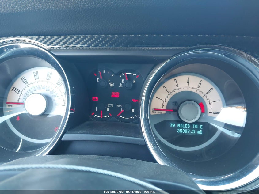 2010 Ford Mustang Gt/Gt Premium VIN: 1ZVBP8FH2A5165632 Lot: 44878709