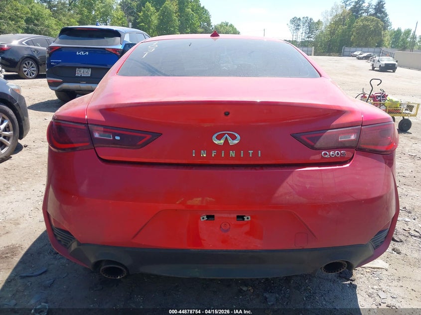 2017 Infiniti Q60 3.0T Red Sport 400 VIN: JN1FV7EKXHM611031 Lot: 44878754