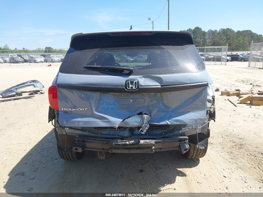 2022 Honda Passport 2Wd Ex-L VIN: 5FNYF7H52NB002500 Lot: 44878811