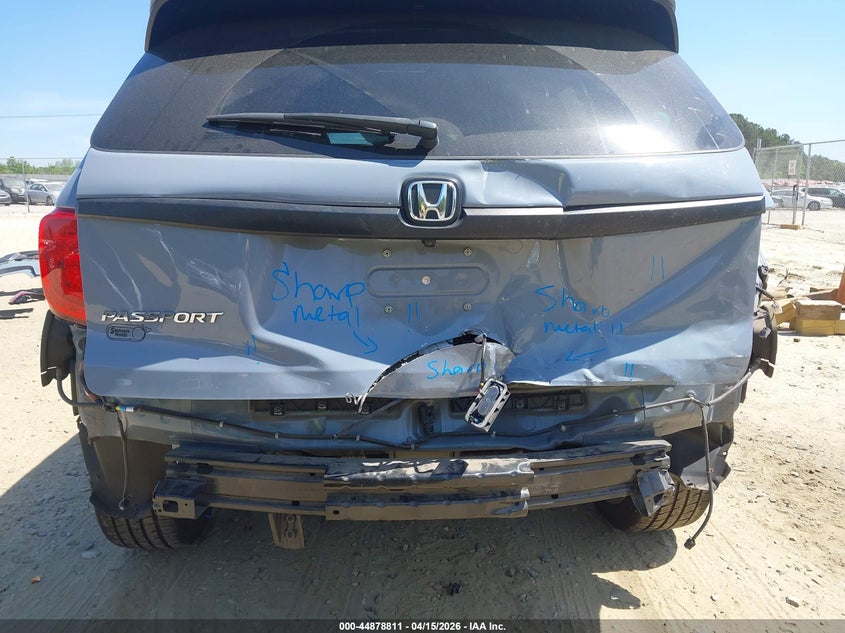 2022 Honda Passport 2Wd Ex-L VIN: 5FNYF7H52NB002500 Lot: 44878811