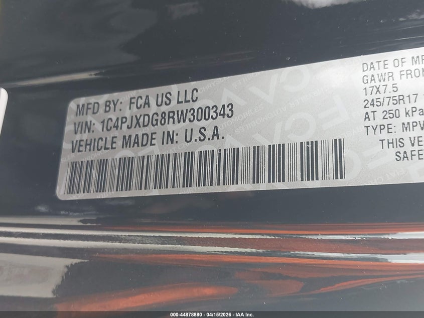 2024 Jeep Wrangler 4-Door Sport 4X4 VIN: 1C4PJXDG8RW300343 Lot: 44878880