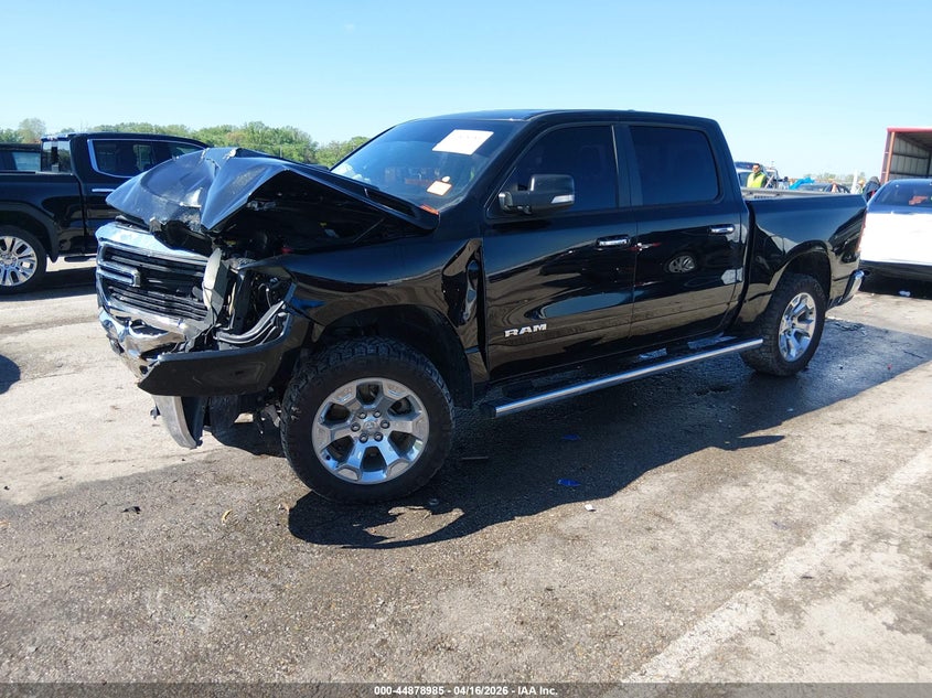 2019 Ram 1500 5.7 Ram Big Horn/Lone Star 4X4 5'7 Box black Lot 111044878985 Vin 1C6SRFFT3KN919250