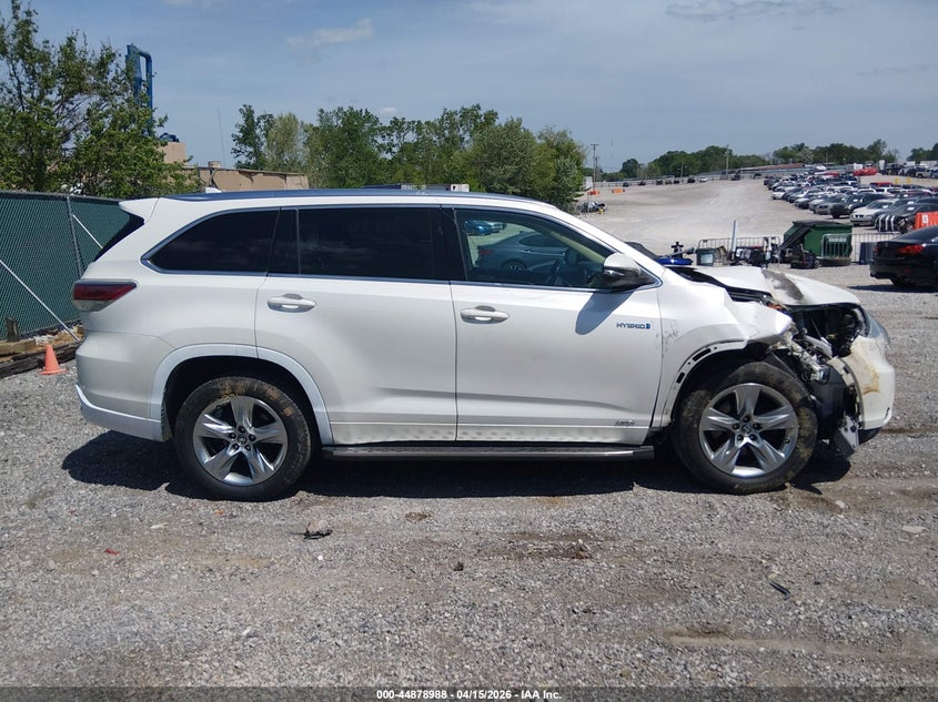 2016 Toyota Highlander Hybrid Limited VIN: 5TDDCRFH4GS014114 Lot: 44878988