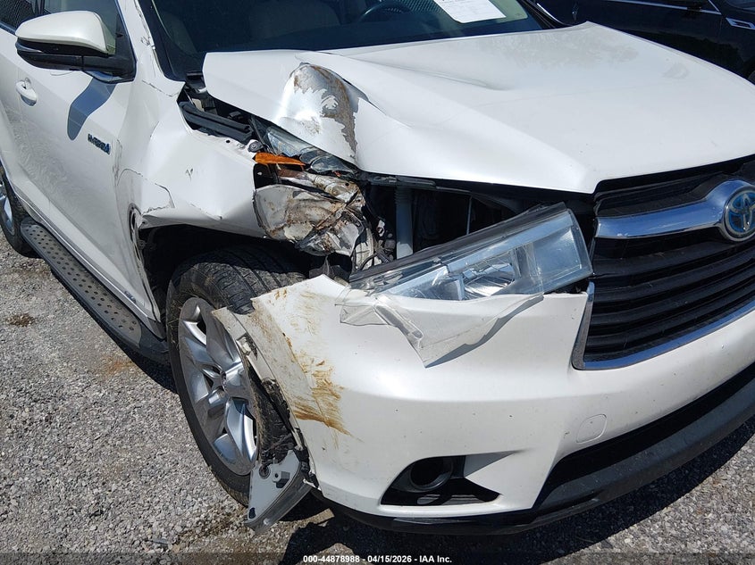 2016 Toyota Highlander Hybrid Limited VIN: 5TDDCRFH4GS014114 Lot: 44878988