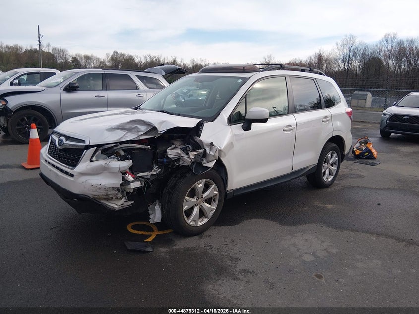 2014 Subaru Forester 2.5 2.5I Premium white Lot 111044879312 Vin JF2SJAGC4EH523043