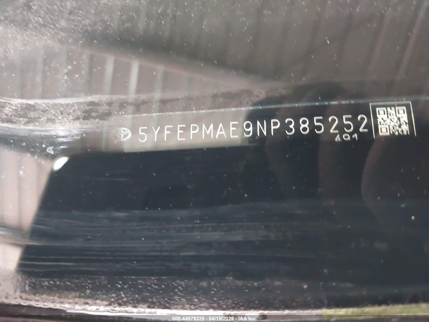 2022 Toyota Corolla VIN: 5YFETMAE4NP385252 Lot: 44879328