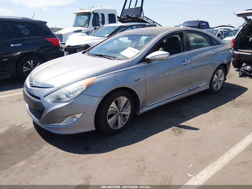 2015 Hyundai Sonata 2.4 Hybrid Limited silver Lot 111044879356 Vin KMHEC4A49FA126328