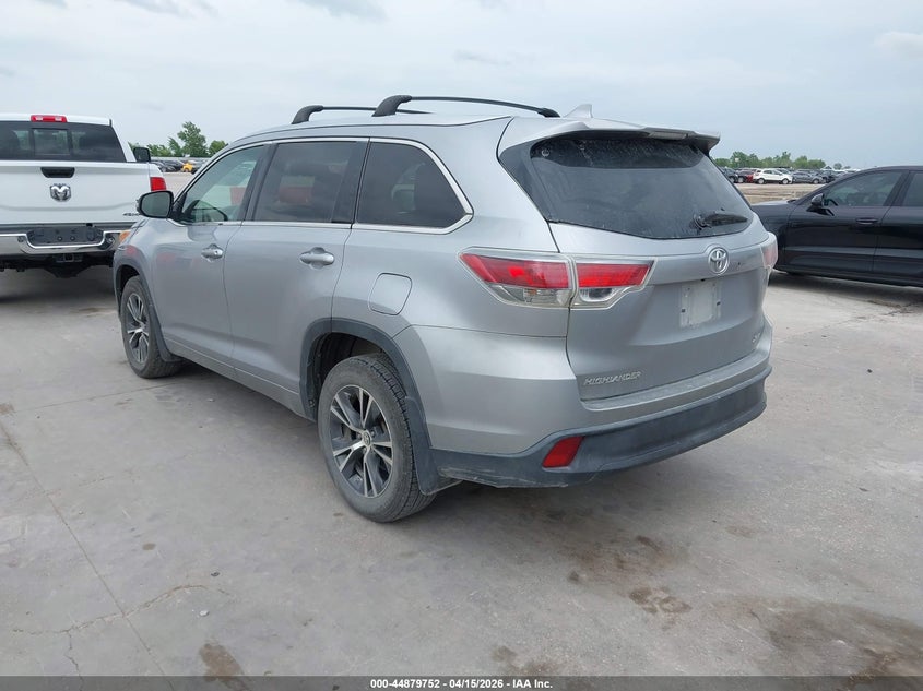 Vin: 5tdkkrfh9gs179313, lot: 45377084, toyota highlander xle v6 20163