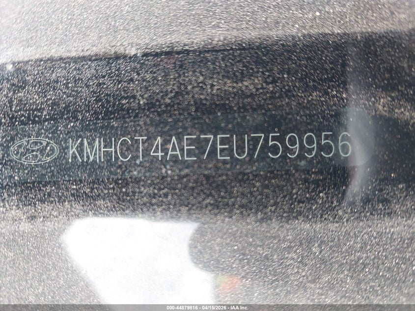 2014 Hyundai Accent Gls VIN: KMHCT4AE7EU759956 Lot: 44879816