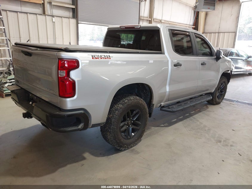 2019 Chevrolet Silverado 5.3 1500 Custom Trail Boss silver Lot 111044879899 Vin 3GCPYCEF9KG158017