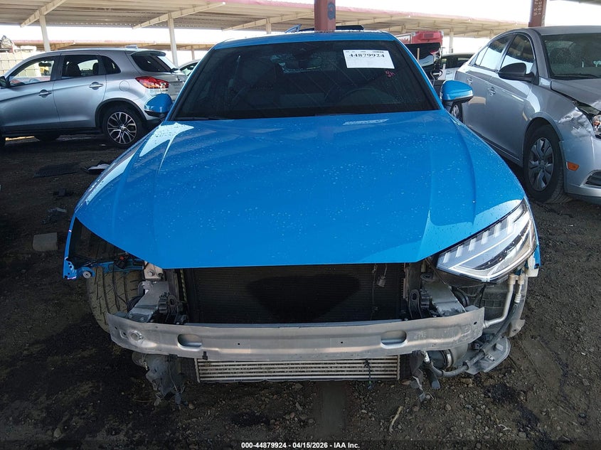 2021 Audi A4 2.0 Premium Plus 45 Tfsi S Line Quattro S Tronic blue Lot 111044879924 Vin WAUEAAF45MN012928