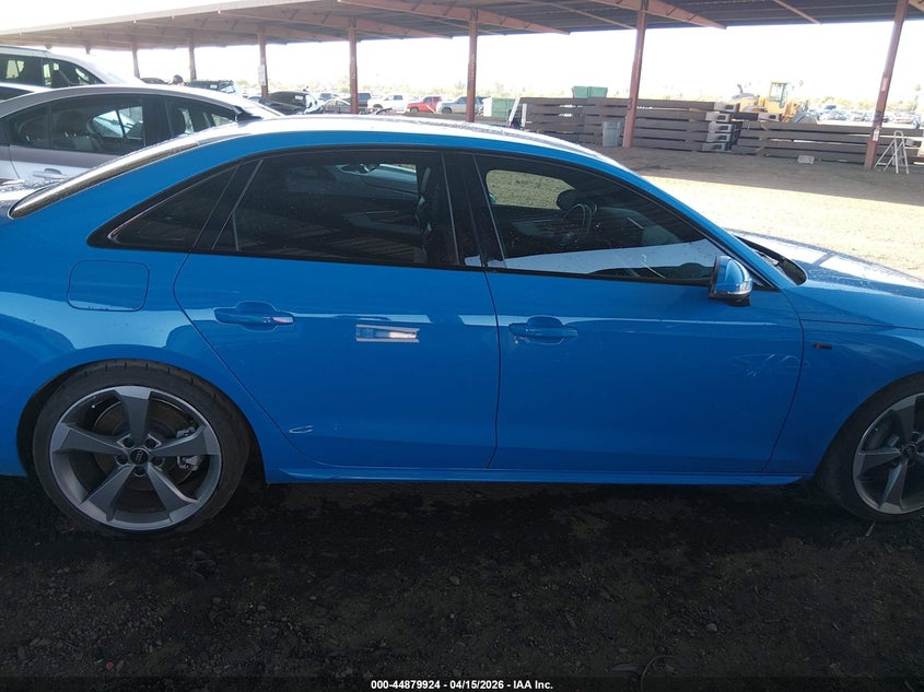 2021 Audi A4 2.0 Premium Plus 45 Tfsi S Line Quattro S Tronic blue Lot 111044879924 Vin WAUEAAF45MN012928