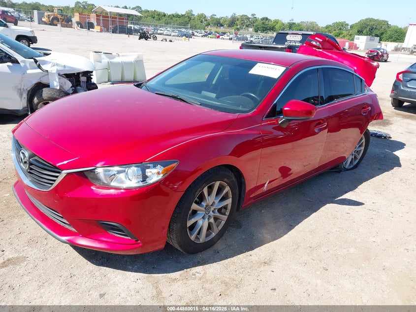 2017 Mazda 6 2.5 Azda6 Sport Red Lot 111044880015 Vin JM1GL1U53H1120429