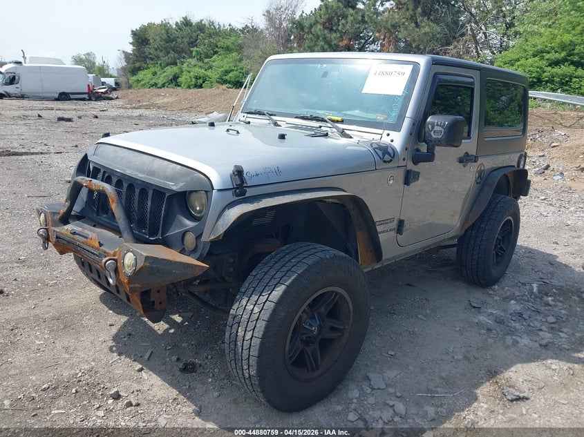 2014 Jeep Wrangler / 3.6 Sport grey Lot 111044880759 Vin 1C4AJWAG4EL323408