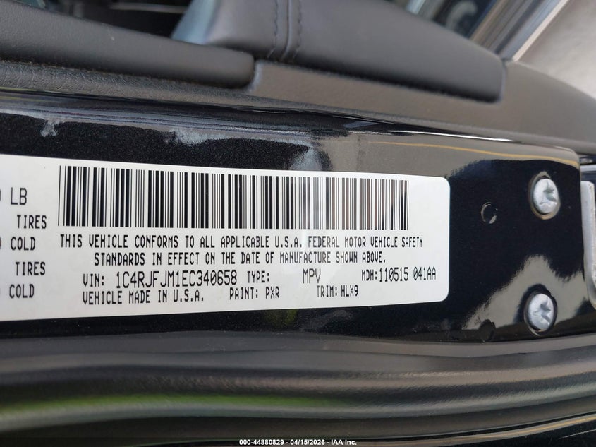 2014 Jeep Grand Cherokee Summit VIN: 1C4RJFJM1EC340658 Lot: 44880829