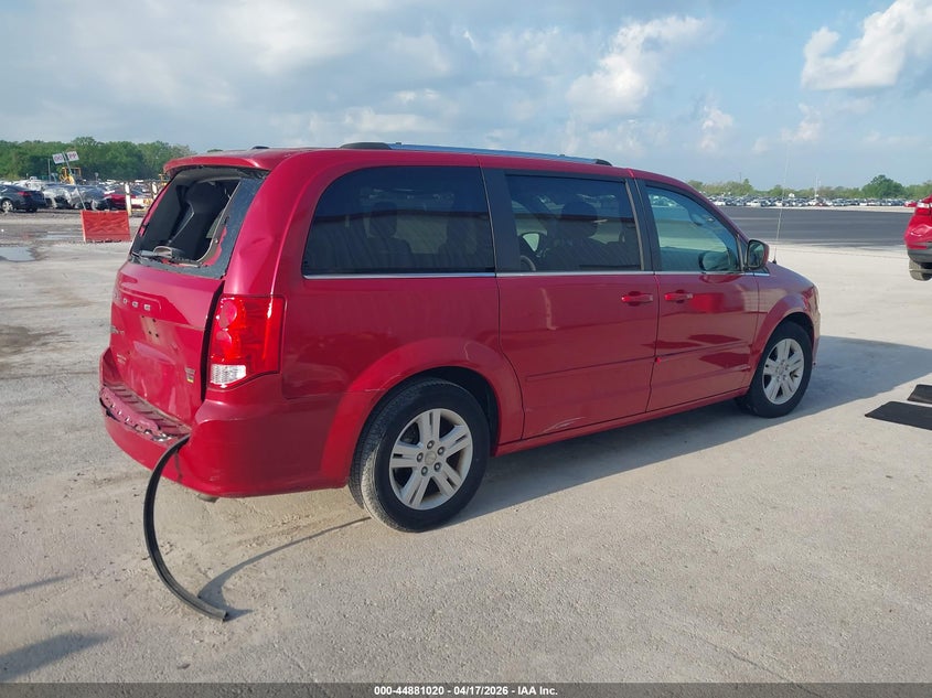 2012 Dodge Caravan 3.6 Grand Crew red Lot 111044881020 Vin 2C4RDGDG3CR228922