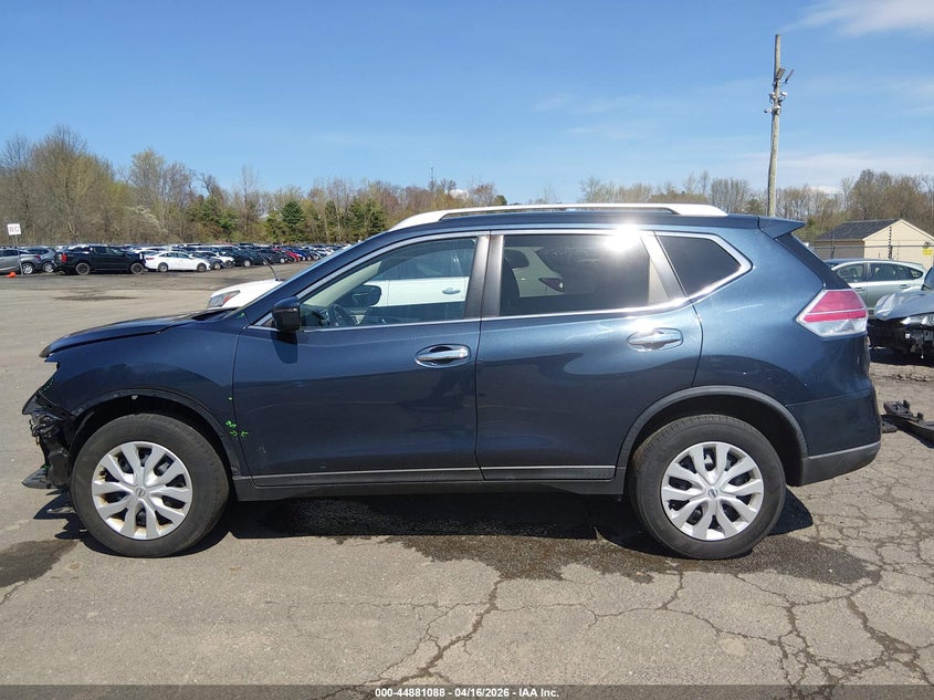 2016 Nissan Rogue 2.5 S blue Lot 111044881088 Vin KNMAT2MV1GP730255